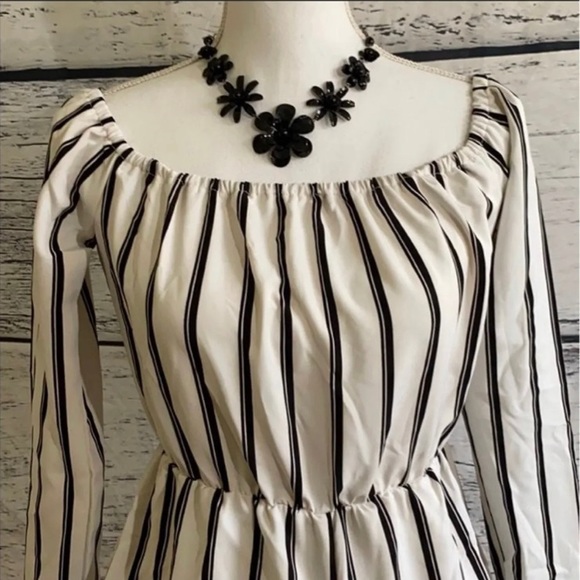 NWT Missguided Striped Bardot Jumpsuit! - Picture 2 of 7